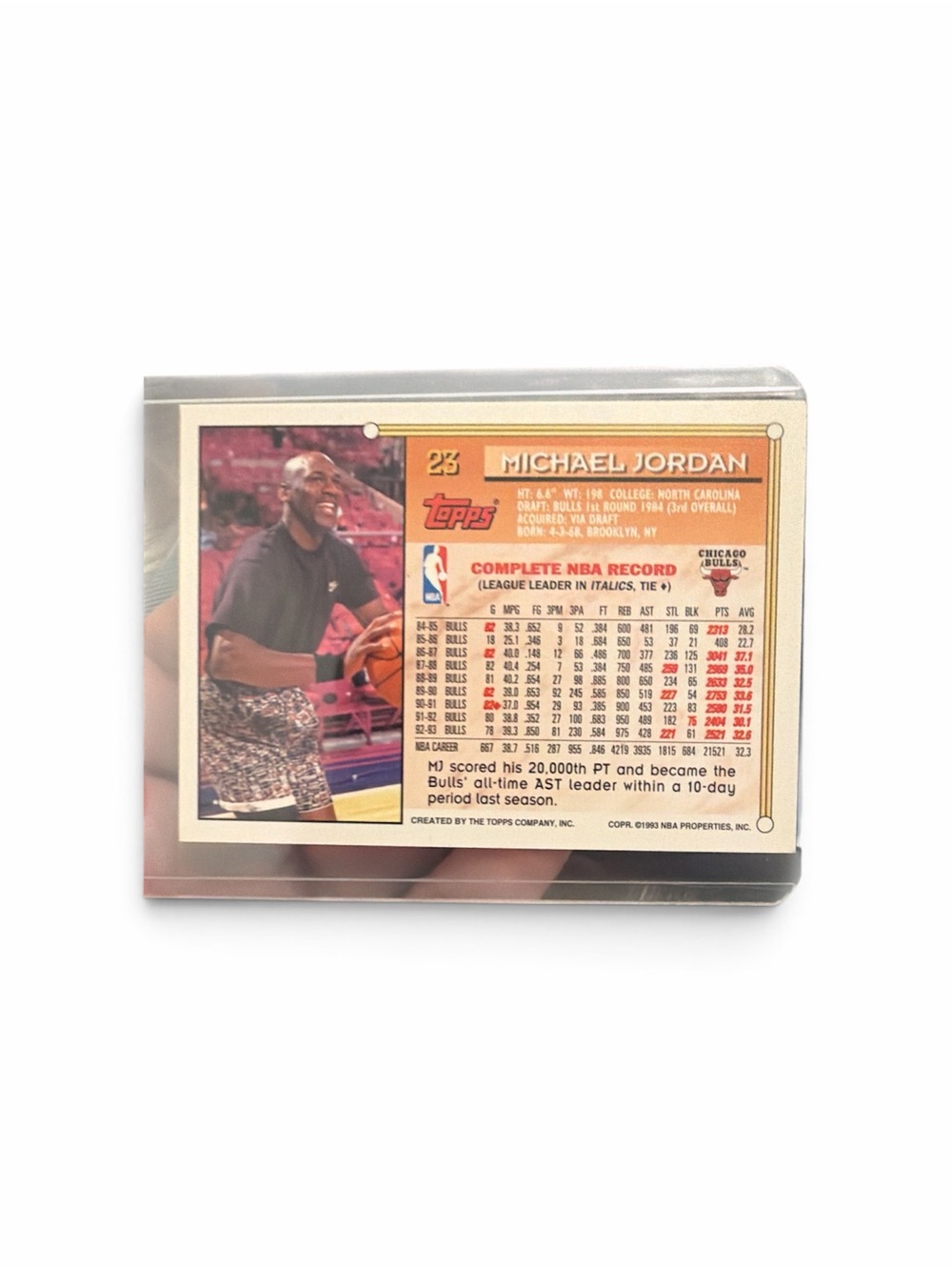 Topps Michael Jordan Basketball Card - Red, Cream, Brown - Picture 2 of 2